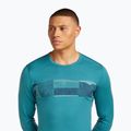 Longsleeve termoaktywny męski icebreaker Merino 200 Oasis Crewe Elevation Line topaz 5