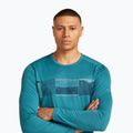 Longsleeve termoaktywny męski icebreaker Merino 200 Oasis Crewe Elevation Line topaz 6