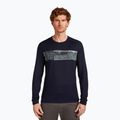 Bluza termoaktywna męska icebreaker Merino 200 Oasis Crewe Elevation Line midnight navy