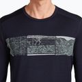 Longsleeve termoaktywny męski icebreaker Merino 200 Oasis Crewe Elevation Line midnight navy 5