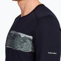 Longsleeve termoaktywny męski icebreaker Merino 200 Oasis Crewe Elevation Line midnight navy 6