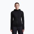 Bluza trekkingowa damska Icebreaker Merino 200 Realfleece Descender Half Zip Hoodie black