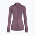Bluza trekkingowa damska Icebreaker Merino 200 Realfleece Descender Half Zip Hoodie grey plum 10