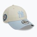 Czapka z daszkiem New Era WS Patch 9Forty New York Yankees light beige