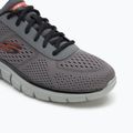 Buty męskie SKECHERS Track Leshur charcoal/orange 7