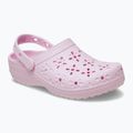 Klapki Crocs Classic Floral Cutout Clog pink milk