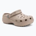 Klapki damskie Crocs Classic Platform Clog taupe