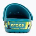 Klapki dziecięce Crocs Crockband Glow Confetti Band turbo teal/multi 7