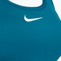 Biustonosz treningowy Nike Swoosh Medium Support green abyss/white 9