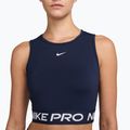 Top treningowy damski Nike Pro Dri-Fit midnight navy/white 3