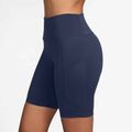 Spodenki damskie Nike One High Waisted 8" Biker midnight navy 3