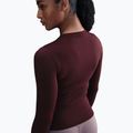 Longsleeve damski Nike One Fitted Dri-Fit burgundy crush/white 4