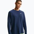 Longsleeve do biegania meski Nike Stride Dri-Fit Waffle Crew midnight navy
