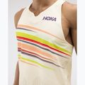 Koszulka do biegania męska HOKA Race Day Singlet alabaster flare 6