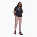 Spodnie treningowe damskie Under Armour Sport High Rise Woven tourmaline pink/maroon mist 2