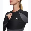 Longsleeve treningowy damski Under Armour HeatGear Rib 1/4 Zip black/castlerock/white 3