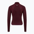 Koszulka damska Under Armour ColdGear Textured 1/2 Zip dark maroon/fuchsia dusk/metallic silver 2