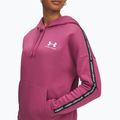 Bluza damska Under Armour Icon Fleece Taped Hoody fuchsia dusk/white 3