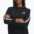 Bluza damska Under Armour Icon Fleece Taped Hoody black/white 3