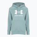 Bluza damska Under Armour Rival Fleece Big Logo Hoody serpentine/white 4