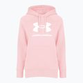 Bluza damska Under Armour Rival Fleece Big Logo Hoody prime pink/white 3