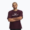 Koszulka męska Under Armour Logo Heayweight dark maroon/white