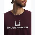 Koszulka męska Under Armour Logo Heayweight dark maroon/white 3