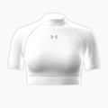 Koszulka treningowa damska Under Armour HeatGear Crop Mock white/halo gray