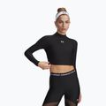 Longsleeve treningowy damski Under Armour HeatGear Crop Mock ultimate black/white