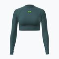 Longsleeve treningowy damski Under Armour HeatGear Crop Mock rack green/hyper green