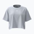 Koszulka treningowa damska Under Armour Rival Boxy Tee Solid distant gray medium heather/white