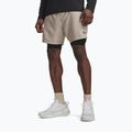 Spodenki treningowe męskie Under Armour Vanish Woven 2.0 2IN1 Shorts timberwolf taupe/black