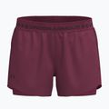 Spodenki treningowe damskie Under Armour Tech Play Up 2IN1 Shorts claret/claret/ox blood