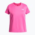 Koszulka treningowa dziecięca Under Armour Tech SSC SS pink frenzy/white
