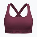 Biustonosz treningowy Under Armour Crossback Mid claret/ox blood