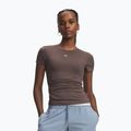 Koszulka treningowa damska Under Armour Motion Fitted SS peppercorn/white