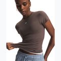 Koszulka treningowa damska Under Armour Motion Fitted SS peppercorn/white 3
