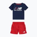 Komplet dziecięcy New Balance Contrast Athletic Tee & Nylon Short nb navy
