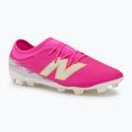 Buty piłkarskie dziecięce New Balance Furon Team V8 FG pink heat/sea salt/gold metallic