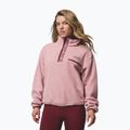 Bluza polarowa damska Columbia Helvetia II Cropped Half Snap Fleece eraser pink/fig/rich wine
