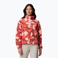 Bluza polarowa damska Columbia Helvetia II Printed Cropped Half Snap poppy red/sunscape