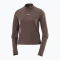 Longsleeve do biegania damski Salomon Bliss coffee bean 3