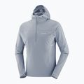 Kurtka do biegania męska Salomon Sense Aero Hybrid Half Zip Hooded trade winds 7