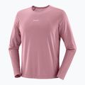 Longsleeve do biegania męski Salomon Shakeout Core dusky orchid 3