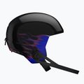 Kask narciarski dziecięcy Salomon Equipe Fis + Chinguard Jr black/flames 3