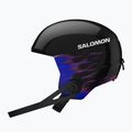 Kask narciarski dziecięcy Salomon Equipe Fis + Chinguard Jr black/flames 4