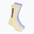 Skarpety Salomon Everyday Crew 3 pack brunnera blue/dusty yellow/icy pink