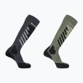 Skarpety narciarskie Salomon S/Access 2-Pack anthracite/deep lichen green