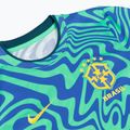 Koszulka piłkarska dziecięca Nike Brazil Pre-Match light menta/light photo blue/canary 3
