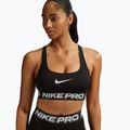Biustonosz treningowy Nike Pro Light Support Non Padded black/white/metallic silver
